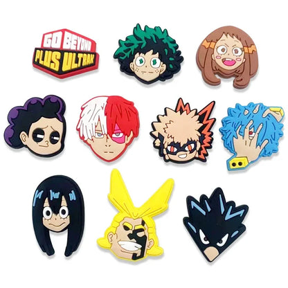 10 Pcs  My Hero Academia Croc Accessories