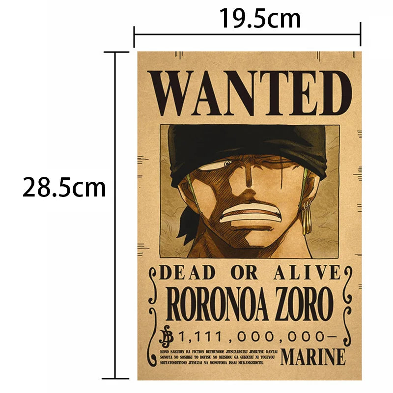 10Pcs One Piece Wanted Posters