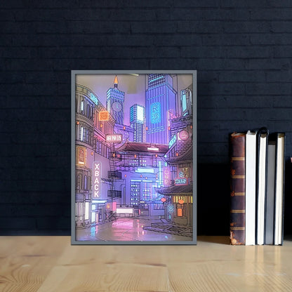 Anime City LED Painting